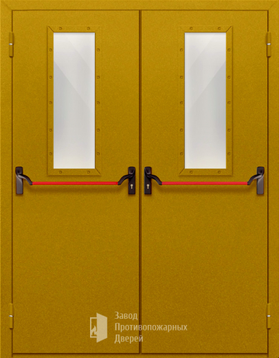 Фото двери «Двупольная со стеклом и антипаникой №65» в Краснозаводску