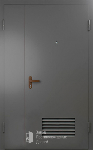 Фото двери «Техническая дверь №7 полуторная с вентиляционной решеткой» в Краснозаводску