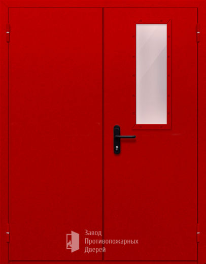 Фото двери «Двупольная со стеклом (красная)» в Краснозаводску
