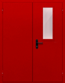 Фото двери «Двупольная со стеклом (красная)» в Краснозаводску