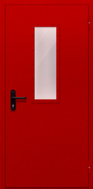 Фото двери «Однопольная со стеклом (красная)» в Краснозаводску