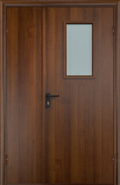 Фото двери «Полуторная МДФ со стеклом EI-30» в Краснозаводску